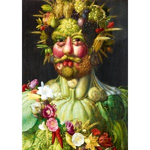 Bluebird Puzzle (60074) - Giuseppe Arcimboldo: "Rudolf II of Habsburg as Vertumnus, 1590" - 1000 piezas
