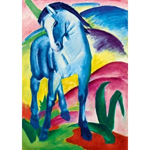 Bluebird Puzzle (60069) - Franz Marc: "Blue Horse I, 1911" - 1000 piezas
