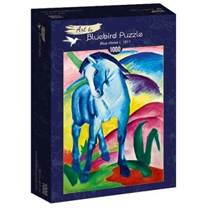 Bluebird Puzzle (60069) - Franz Marc: "Blue Horse I, 1911" - 1000 piezas