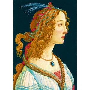 Bluebird Puzzle (60023) - Sandro Botticelli: "Idealized Portrait of a Lady, 1480" - 1000 piezas