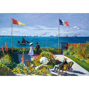 Bluebird Puzzle (60042) - Claude Monet: "Garden at Sainte-Adresse, 1867" - 1000 piezas