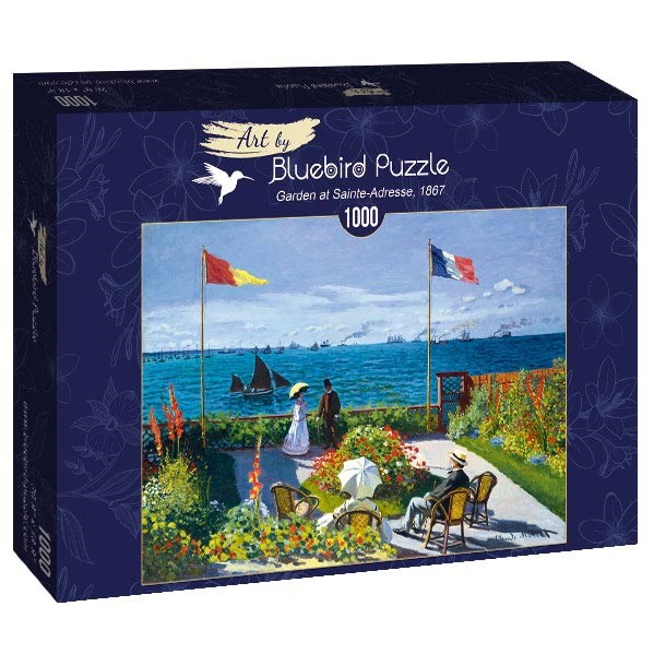 Bluebird Puzzle (60042) - Claude Monet: "Garden at Sainte-Adresse, 1867" - 1000 piezas