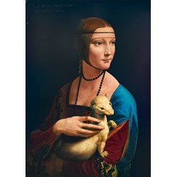 Bluebird Puzzle (60012) - Leonardo Da Vinci: "Lady with an Ermine, 1489" - 1000 piezas