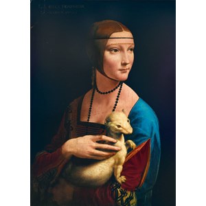 Bluebird Puzzle (60012) - Leonardo Da Vinci: "Lady with an Ermine, 1489" - 1000 piezas