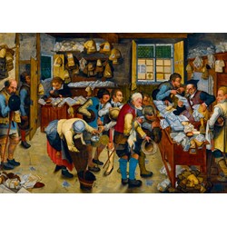 Bluebird Puzzle (60085) - Pieter Brueghel the Younger: "The Tax-collector's Office, 1615" - 1000 piezas