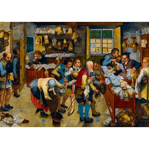 Bluebird Puzzle (60085) - Pieter Brueghel the Younger: "The Tax-collector's Office, 1615" - 1000 piezas