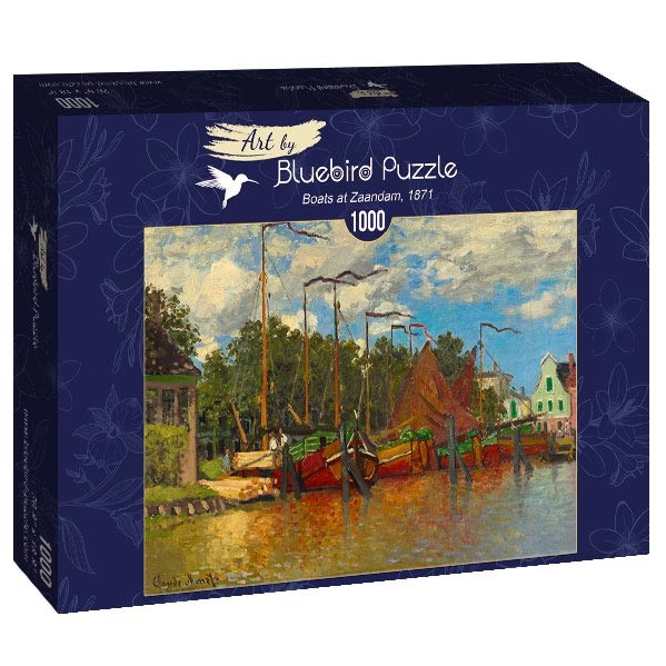 Bluebird Puzzle (60031) - Claude Monet: "Boats at Zaandam, 1871" - 1000 piezas