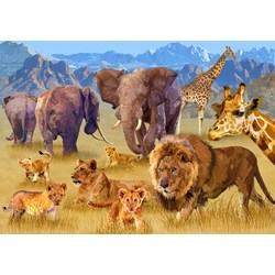 Bluebird Puzzle (70419) - François Ruyer: "Savannah Animals" - 1500 piezas