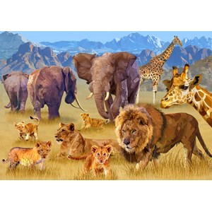 Bluebird Puzzle (70419) - François Ruyer: "Savannah Animals" - 1500 piezas