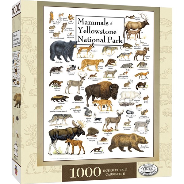 MasterPieces (71974) - "Mammals of Yellowstone National Park" - 1000 piezas