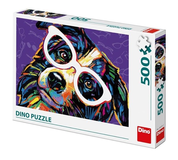 Dino (50235) - "Dog with Glasses" - 500 piezas