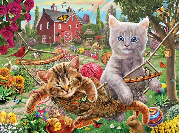 SunsOut (51820) - "Cats on the Farm" - 300 piezas