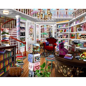 SunsOut (31534) - Bigelow Illustrations: "The Book Shop" - 1000 piezas