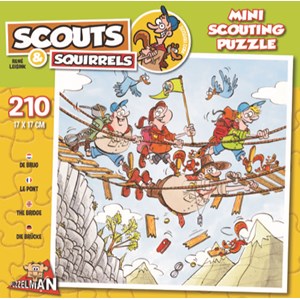 PuzzelMan (814) - "Scouts & Squirrels, Suspension bridge" - 210 piezas