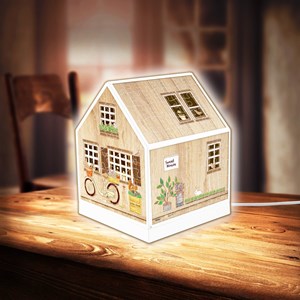 Pintoo (r1005) - "House Lantern, Little Wooden Cabin" - 208 piezas