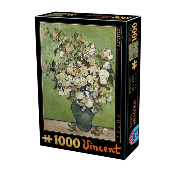 D-Toys (75871) - Vincent van Gogh: "Vincent Van Gogh, Pink Roser" - 1000 piezas