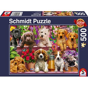 Schmidt Spiele (58973) - "Dogs on a Shelf" - 500 piezas
