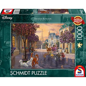 Schmidt Spiele (59690) - Thomas Kinkade: "Disney, The Aristocats" - 1000 piezas