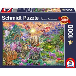 Schmidt Spiele (58966) - "Enchanted Dragon Country" - 1000 piezas