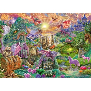 Schmidt Spiele (58966) - "Enchanted Dragon Country" - 1000 piezas