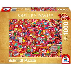 Schmidt Spiele (59699) - Shelley Davies: "Vintage Toys" - 1000 piezas