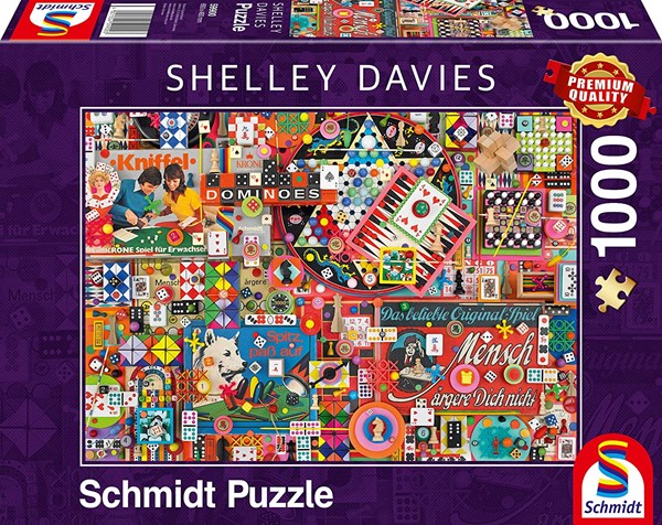 Schmidt Spiele (59900) - Shelley Davies: "Vintage Board Games" - 1000 piezas