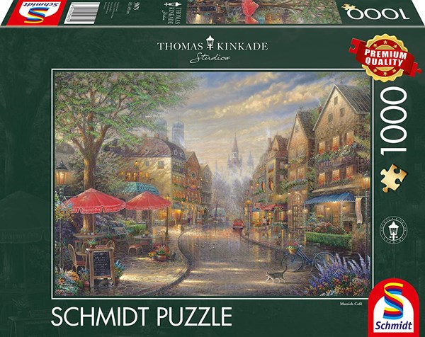 Schmidt Spiele (59675) - Thomas Kinkade: "Cafe in Munich" - 1000 piezas