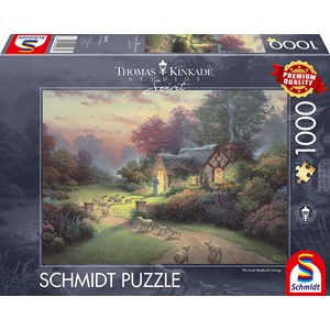 Schmidt Spiele (59678) - Thomas Kinkade: "Spirit, Cottage of the Good Shepherd" - 1000 piezas