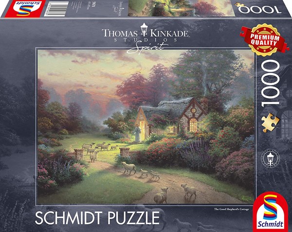 Schmidt Spiele (59678) - Thomas Kinkade: "Spirit, Cottage of the Good Shepherd" - 1000 piezas