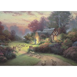 Schmidt Spiele (59678) - Thomas Kinkade: "Spirit, Cottage of the Good Shepherd" - 1000 piezas