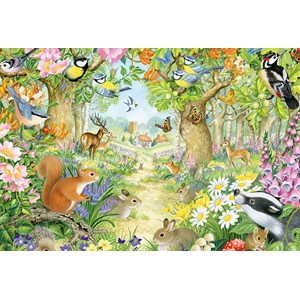 Schmidt Spiele (56370) - "Animals of the Forest" - 100 piezas
