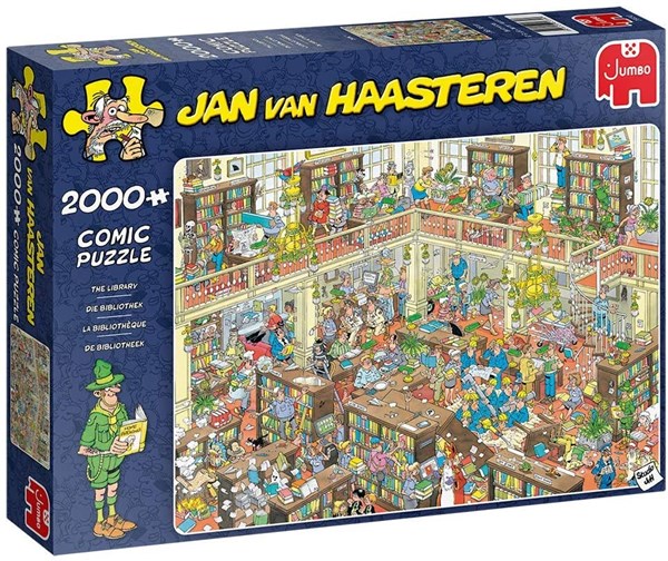 Jumbo (20030) - Jan van Haasteren: "The Library" - 2000 piezas