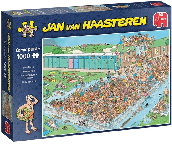 Jumbo (20039) - Jan van Haasteren: "Pool Pile-Up" - 1000 piezas