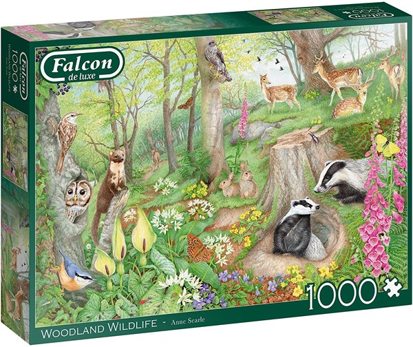Falcon (11322) - Anne Searle: "Woodland Wildlife" - 1000 piezas
