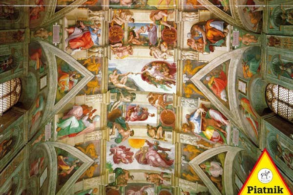 Piatnik (539343) - Michelangelo: "The Ceiling of the Sistine Chapel" - 1000 piezas