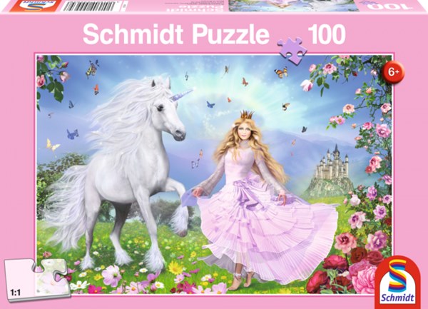 Schmidt Spiele (55565) - "The Unicorn Princess" - 100 piezas