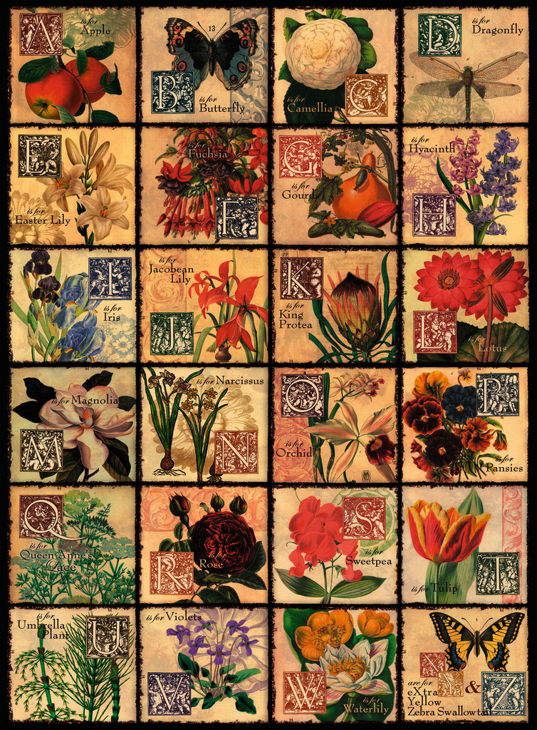 500 Teile Puzzle Ravensburger 14126 Vintage Flora 