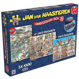 Jumbo (19000) - Jan van Haasteren: "Anniversary Gift Box" - 1000 piezas