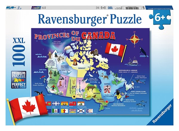 Ravensburger (10569) - "Map of Canada" - 100 piezas