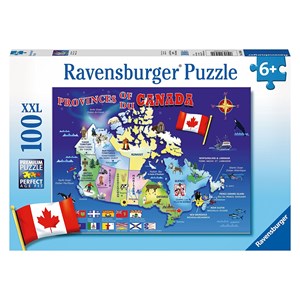 Ravensburger (10569) - "Map of Canada" - 100 piezas