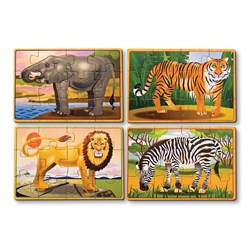 Melissa and Doug (3796) - "Wild Animals" - 12 piezas