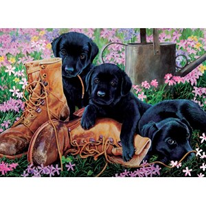 Cobble Hill (58851) - "Black Lab Puppies" - 35 piezas