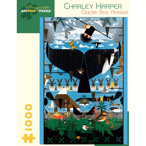 Pomegranate (AA639) - Charley Harper: "Glacier Bay, Alaska" - 1000 piezas