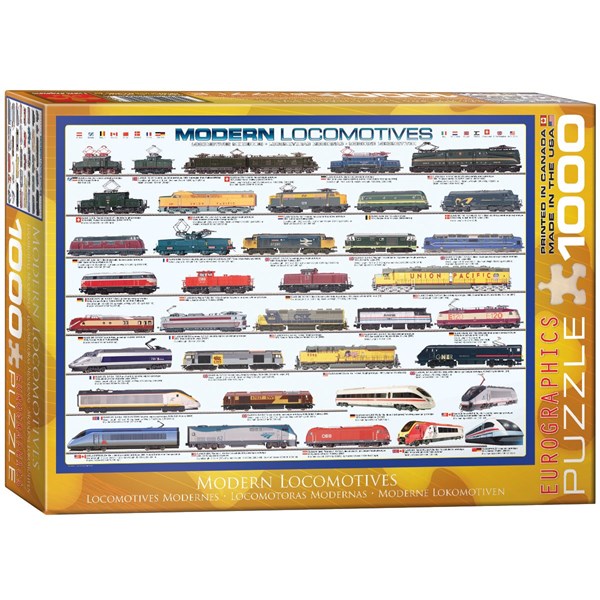 Eurographics (6000-0091) - "Modern Locomotives" - 1000 piezas