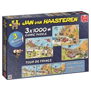 Jumbo (19019) - Jan van Haasteren: "3 in 1 Tour de France" - 1000 piezas