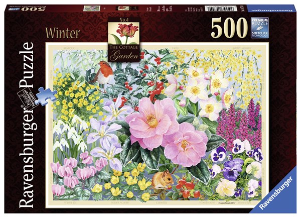 Ravensburger (14754) - "The Cottage Garden No 4, Winter" - 500 piezas