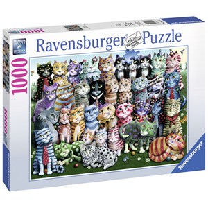 Ravensburger (19726) - "Cat Family Reunion" - 1000 piezas