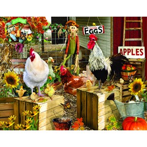 SunsOut (34896) - Lori Schory: "Chickens on the Farm" - 1000 piezas