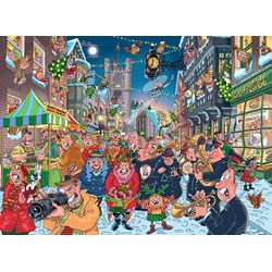 Jumbo (19130) - "Wasgij Christmas #12: The Big Turn On" - 1000 piezas