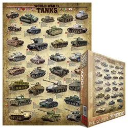 Eurographics (6000-0388) - "World War II Tanks" - 1000 piezas